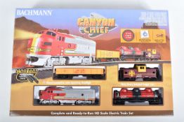 A BOXED BACHMANN HO GAUGE CANYON CHIEF TRAIN SET, No.00740, contents not checked but complete with