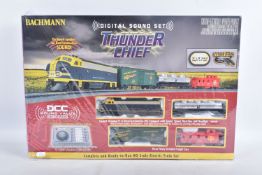 A BOXED BACHMANN HO GAUGE THUNDER CHIEF TRAIN SET, No.00826, contents not checked but complete