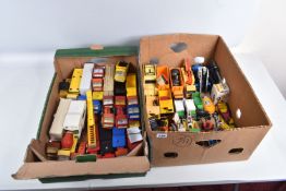 A QUANTITY OF PLAYWORN TINY TONKA TOYS AND OTHER DIECAST & PLASTIC VEHICLES, assorted Trucks,