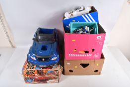 A QUANTITY OF ACTION MAN FIGURES AND ACCESSORIES, to include a boxed Street Racer, very worn box,
