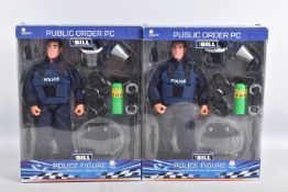 TWO BOXED BENJAMIN TOYS THAMES TV THE BILL ACTION FIGURES, includes two of the male Public Order