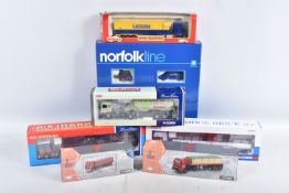 SEVEN BOXED DIECAST TRANSPORT MODELS, to include The Corgi Norfolkline no. TY99143, the set includes