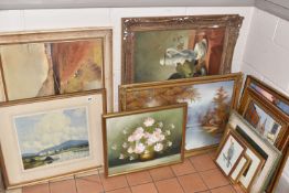 A QUANTITY OF PAINTINGS AND A SIGNED PAUL HENRY PRINT, The Paul Henry print 'Connemara print' is