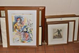 HENRY WILKINSON (1921-1011) FIVE DRYPOINT ETCHINGS FEATURING WORKING DOGS, all signed in pencil