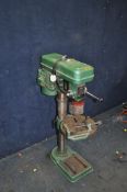 A NU TOOL NT0078 PILLAR DRILL with rotating and height adjustable bed, total 97cm (PAT fail due to