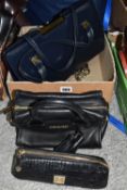 A BOX AND LOOSE HANDBAGS AND RECLINER CUSHION, to include Ted Baker, Michael Kors and Ackery