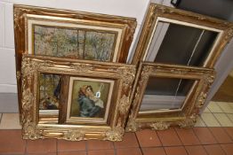 HAND SEWN NEEDLEWORK PICTURES AND PICTURE FRAMES, comprising a needlework reproduction of the