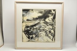 DAVID PRENTICE (1936-2014) 'COLOURED COUNTIES - MEMOIR', a dramatic Malvern Hills landscape with two