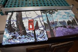 TIMMY MALLETT (BRITISH CONTEMPORARY) 'SNOWY POST BOX', a signed limited edition print on box canvas,