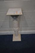 A MODERN RESIN GREEK STYLE PEDESTAL, height 94cm, condition report: general signs of usage