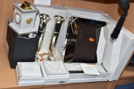 A GROUP OF VERA WANG AND VERSACE ITEMS comprising a boxed Rosenthal for Versace table lighter, '