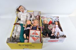 A COLLECTION OF ASSORTED DOLLS, CLOTHING AND ACCESSORIES, to include Pedigree Sindy, marked '2 GEN