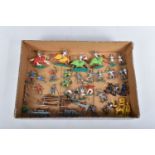 A QUANTITY OF ASSORTED MAINLY TIMPO TOYS & BRITAINS PLASTIC KNIGHT AND OTHER FIGURES, various