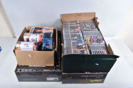 A QUANTITY OF BBC DOCTOR WHO COLLECTABLES, DVDS AND VIDEOS, to include a number of videos mostly