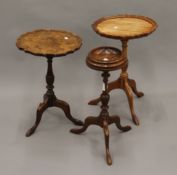 Three modern tripod tables. The largest 35 cm diameter.