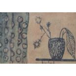 BATT, ROY (1946-2016) British (AR), "Wicker Vase and Curtain", etching, signed and dated 1980,