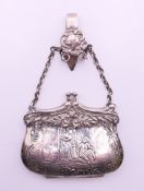 A Dutch silver purse. Purse 6 cm high.