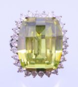 A silver dress ring. Ring size O.