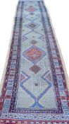 A circa 1920 Persian handmade Sarab runner. 394 x 92 cm.