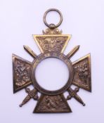 A French metal military frame. 12.5 cm wide.