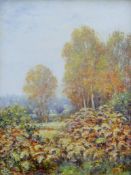 GEORGE RANSOM RA (1843-1935) British, 'Autumnal Woodland Scene', oil on board,
