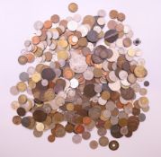 A collection of various 19th and 20th century coins.