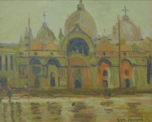 Manner of KEN HOWARD RA (1932-2022) British, 'San Marco, Venice', oil on board,