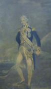 After JOHN HOPPNER RA, 'Lord Nelson', print, framed and glazed. Image 32 x 57 cm.