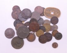 A quantity of coins.