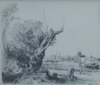 RAE BOER after REMBRANDT VAN RIJN, 'De Omval' 1645, print,