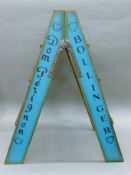 A wood 'Champagne' stepladder. 85 cm high.