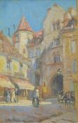 COLIN CAMPBELL COOPER (1856-1937) American, 'European Street Scene', oil on board,