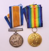 Two WWI war medals, to include the Victory medal and a 1914-1918 George V medal,