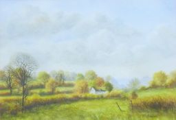 A W MEADOWS (British) Two Country Scenes with Cottage, watercolours, signed lower right,