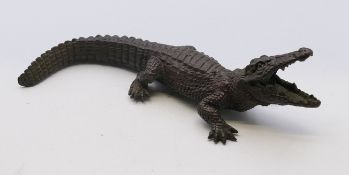 A bronze crocodile. 14 cm long.