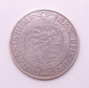 An 1817 George III half-crown coin.