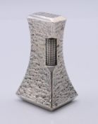 A 1970's silver-plated Dunhill Wheatsheaf table lighter. 6.5 cm high.