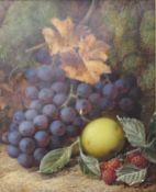 GEORGE CLARE, 'Still Life of Fruit', oil on canvas, signed, framed. 23.5 x 29 cm.
