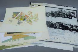 A quantity of various drawings, prints, paintings etc.