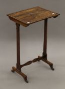 A 19th century rosewood side table. 46 cm wide.