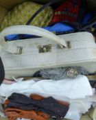 A quantity of various handbags and gloves etc