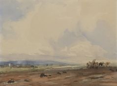 CLAUDE HAYES (1852-1922), 'Landscape', watercolour, signed lower left, framed and glazed,