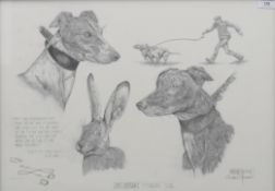 ARRON ATMORE, 'The Ryedale Coursing Club' limited edition print numbered 236/400, framed and glazed.