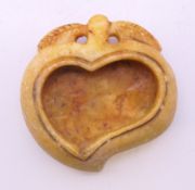 A Chinese hardstone brush washer. 6 x 6 cm.