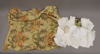 A box of various linen, lace, etc.