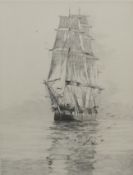 ROWLAND LANGMAID (1897-1956) British, 'Galleon', etching, signed in pencil to the margin,