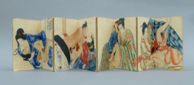 A Chinese book of erotica. 11 cm wide.