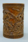 A Chinese brush pot. 12 cm high.