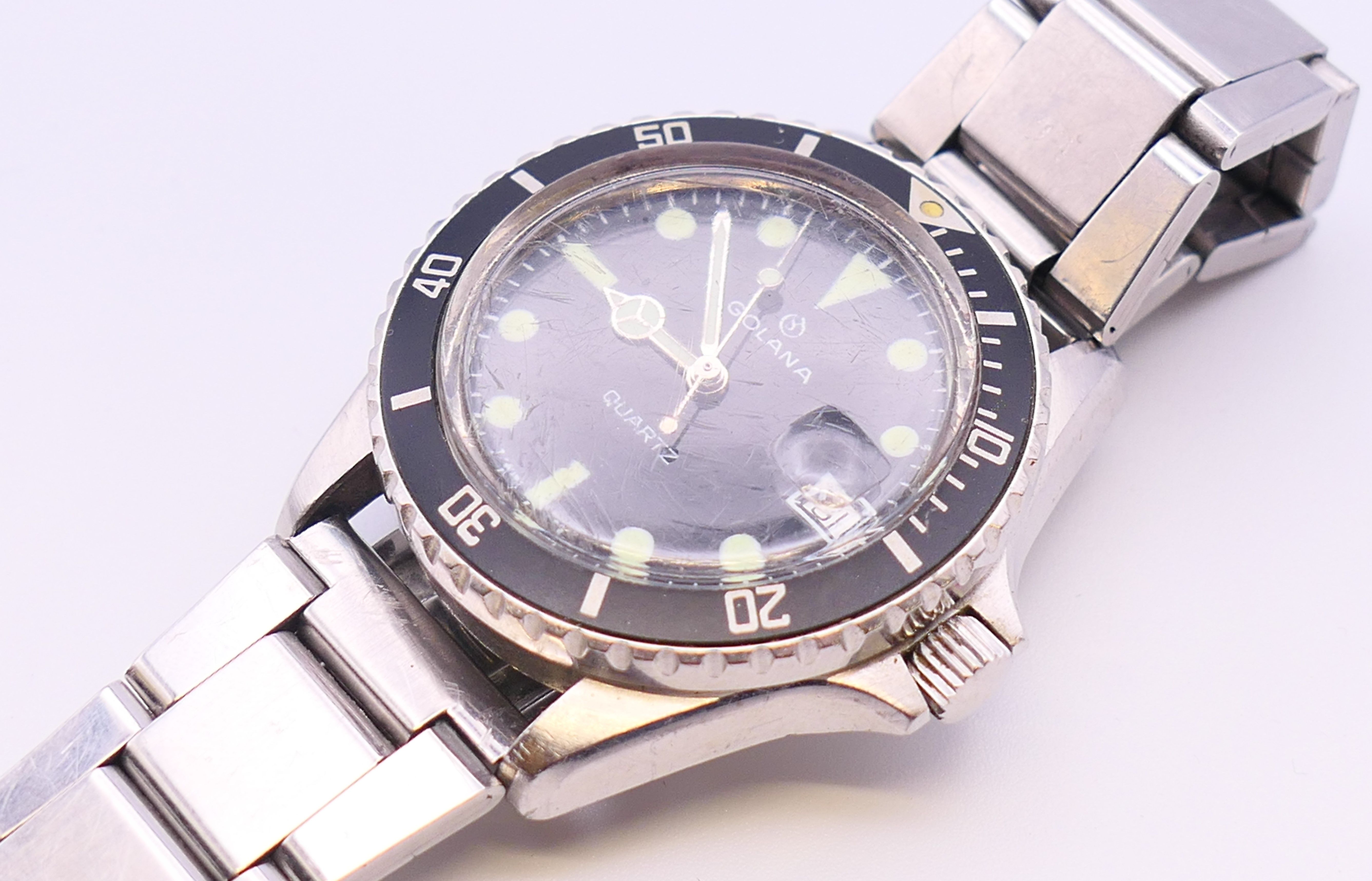 A Golana gentlemen's wristwatch. 4 cm wide. - Image 3 of 7