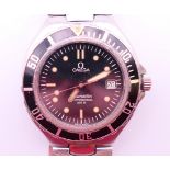 A boxed Omega Seamaster Professional 200M gentlemen's wristwatch. 4 cm wide.